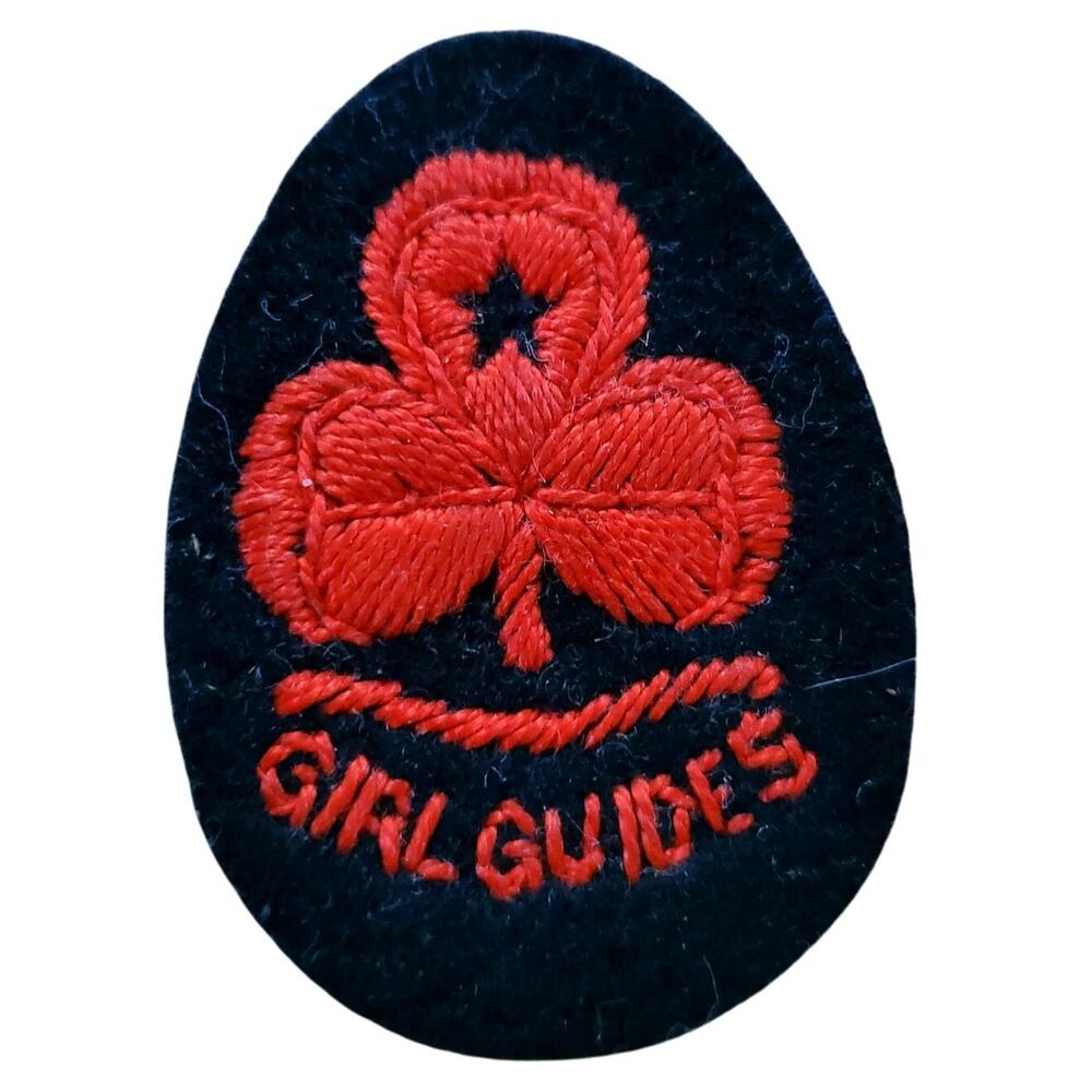 Girl Guides Patch Badge Second War Shoulder Titles 2" Black Red